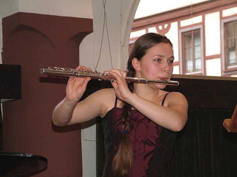 Alexandra Janowska an der Flöte