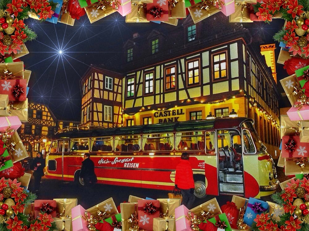 Der Weihnachtsmarkt Shoppingbus aus Lohr a. Main