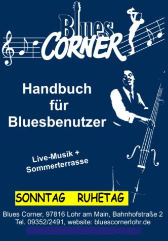 Speisekarte vom Blues Corner in Lohr a. Main