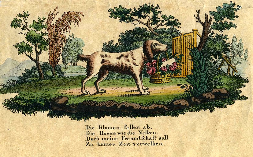 Gedrucktes Blatt fr ein Poesiealbum, um 1855