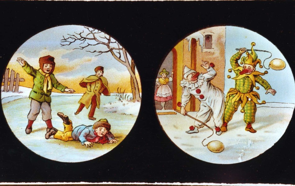 Glasbildstreifen (Teilansicht) fr die Laterna magica, um 1900